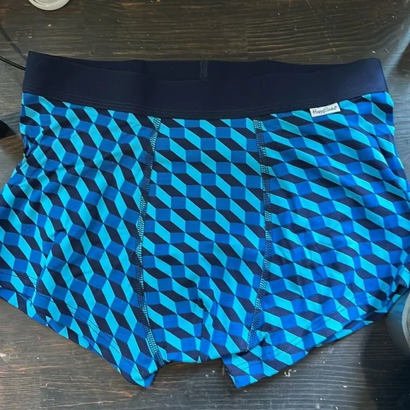Happy Socks Men's Trunk Underwear - Blue and Black - Picture 4 of 5